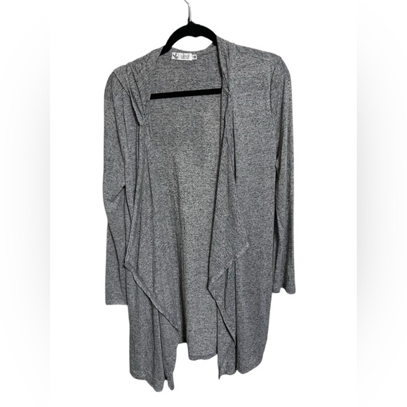 Carve Designs Gray Hooded Linen Blend Cardigan Jacket Sz Med - Picture 1 of 10